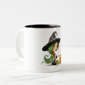 Halloween sorcière armée Mug (Devant gauche)