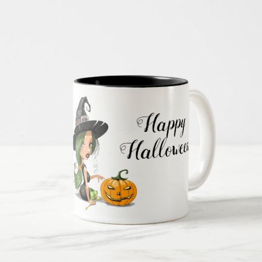 Halloween sorcière Mug (Devant droit)