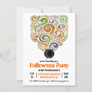Halloween sorcières Brew Party Invitation I