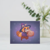 Halloween Space Panda Briefkaart (Staand voorkant)