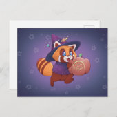 Halloween Space Panda Briefkaart (Voorkant / Achterkant)