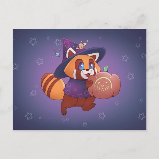 Halloween Space Panda Briefkaart (Voorkant)