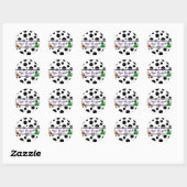 Halloween sparen de datertikkers ronde sticker (Vel)