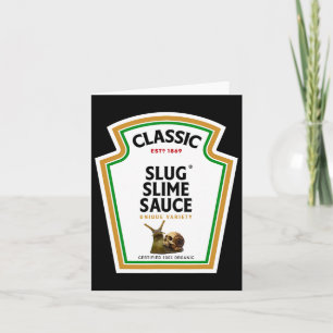 Halloween specerij saus fles Slug slijm saus Kaart