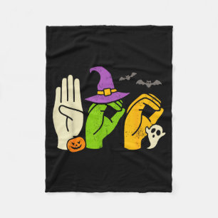 Halloween Speciaal Onderwijs Leraar Boe In Asl Boe Fleece Deken