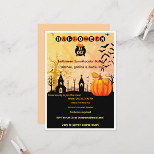Halloween Spetterfeest Feestje Kaart