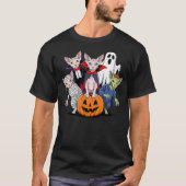 Halloween Sphynx Cat Ghost Vampire Mummy T-shirt (Voorkant)