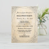 Halloween Spider Black Gothic Lijst Uitnodigen Kaart (Staand voorkant)