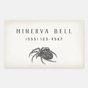 Halloween Spider Calling Card Rechthoekige Sticker