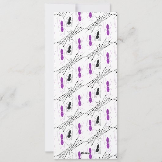 Halloween Spider Doodles Anniversaire Menu (Dos)