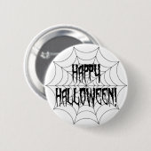 Halloween Spider Fingers and Web Ronde Button 5,7 Cm (Voorkant /achterkant)