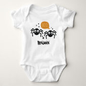 Halloween Spider Gepersonaliseerd Baby T-shirt (Voorkant)