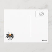Halloween Spider in Web Tshirts en Gifts Briefkaart (Achterkant)