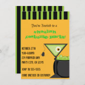Halloween Spider Martini Cocktail Party Invitation (Devant / Derrière)