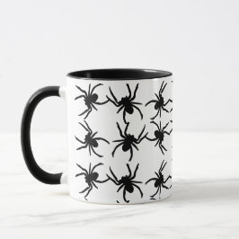 Halloween Spider Mok Zwart-wit