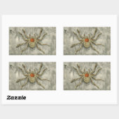 Halloween Spider op haar web met een Fly Rechthoekige Sticker (Vel)