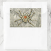  Halloween Spider op haar web met een Fly Rechthoekige Sticker (Tas)