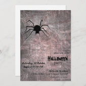 Halloween Spider Party Kaart (Voorkant / Achterkant)