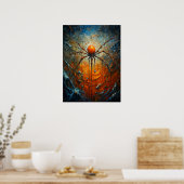 Halloween Spider Poster (Keuken)