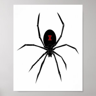 Halloween Spider Redback Black Widow Insect Vrouwe Poster