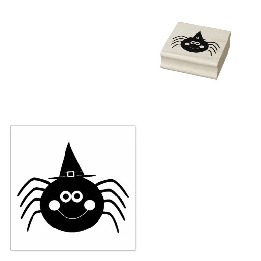Halloween Spider Stamp Rubberstempel (Gestempeld)