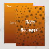 Halloween Spider Web Flat Kaart (Voorkant / Achterkant)