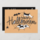 Halloween spider web fun ☜ Carte d'invitation pers (Devant / Derrière)