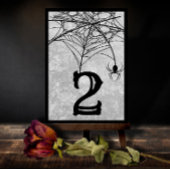 Halloween Spider Web Gothic Wedding Table Number Bedankkaart