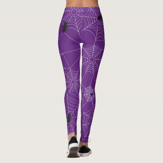 Halloween Spider Web Leggings - violet (Dos)