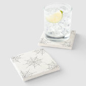 Halloween Spider Web Pattern Stone Onderzetter (Zijkant)