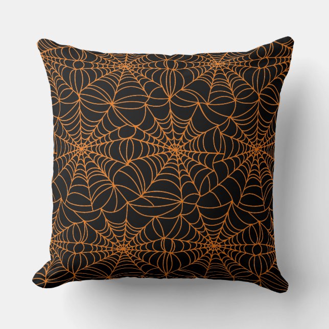 Halloween Spider Web Pillow Kussen (Voorkant)