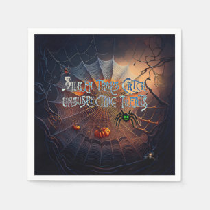 Halloween Spider Web Trick voor Traktaties Servet