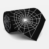 Halloween Spider Webs Cravate noir (Roulé)