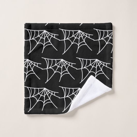 Halloween Spider Webs Motif Cobweb Éffrayant (Gant de toilette)