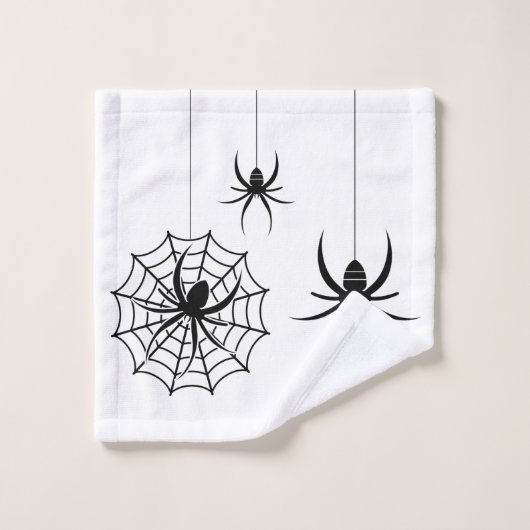 Halloween Spider Webs Motif Cobweb Éffrayant (Gant de toilette)
