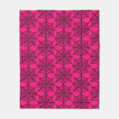 Halloween Spider Webs op Roze Fleece Deken (Voorkant)