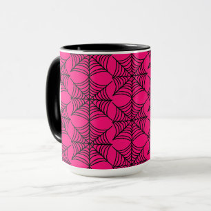 Halloween Spider Webs op Roze Mok