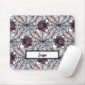 HALLOWEEN SPIDER WEBS & ZWARTE ROZEN MUISMAT (Met muis)