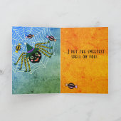 Halloween Spider Witch gepersonaliseerd Kaart (Binnen)