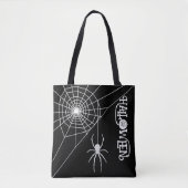 Halloween Spider zwart-wit tas (Voorkant)