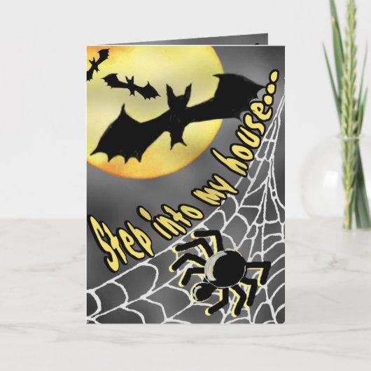 HALLOWEEN SPIDERS & BATS Invitation (Devant)