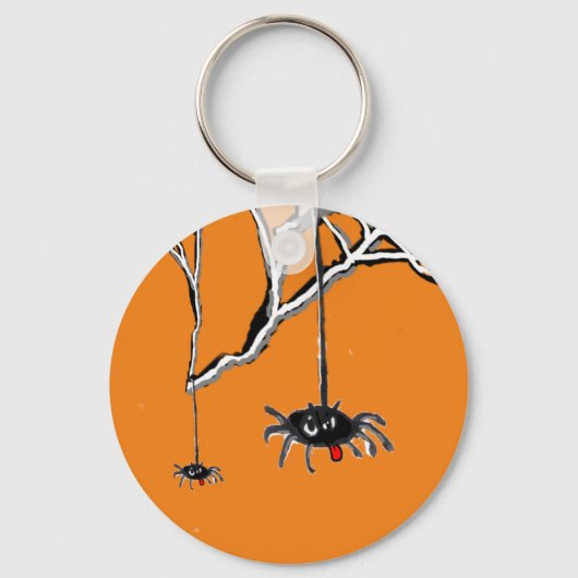 Halloween Spiders Cartoon Sleutelhanger (Voorkant)