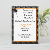 Halloween Spiders Invitation Kaart (Staand voorkant)