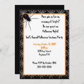 Halloween Spiders Invitation Kaart (Voorkant / Achterkant)