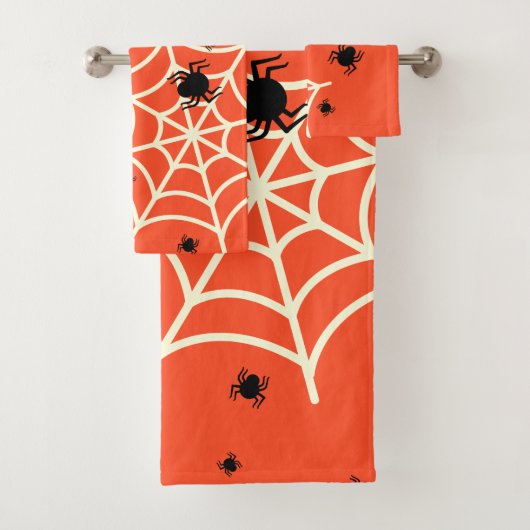 Halloween Spiders on Web Bad Handdoek (Insitu)