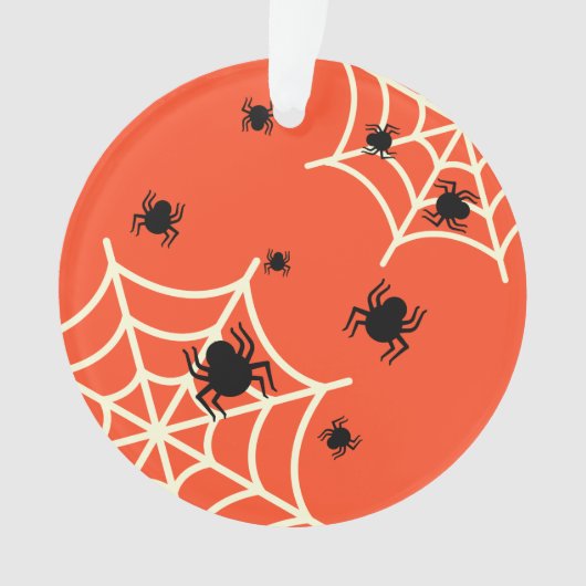Halloween Spiders on Web Ornament (voorkant)