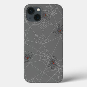 Halloween spiders web and pumpkins iPhone 13 hoesje