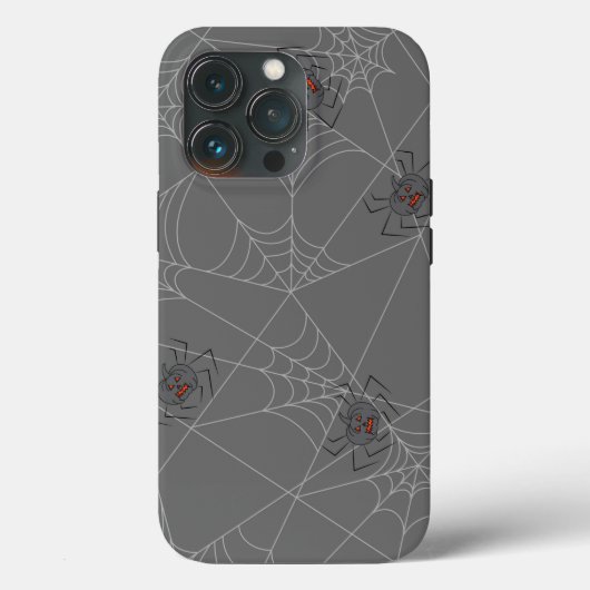 Halloween spiders web and pumpkins Case-Mate iPhone case (Achterkant)