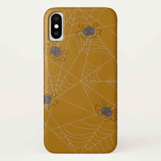 Halloween spiders web and pumpkins Case-Mate iPhone case (Achterkant)