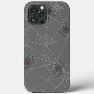 Halloween spiders web and pumpkins iPhone 13 pro max hoesje